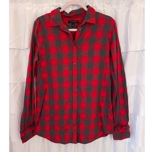 Flannel patterned button down
